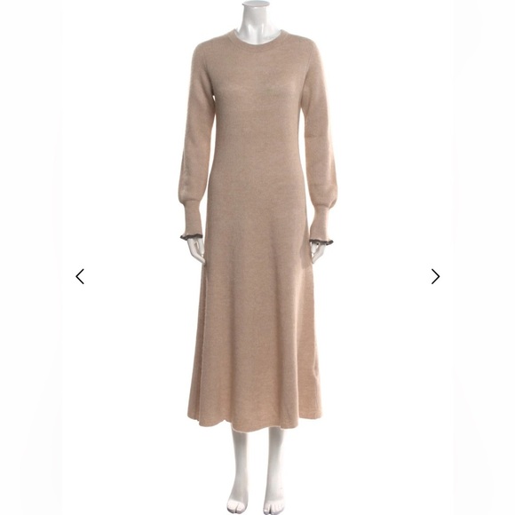 Brunello Cucinelli Taupe Knit Long Sleeve Garment Dress - Brand New with Tags - Picture 7 of 15